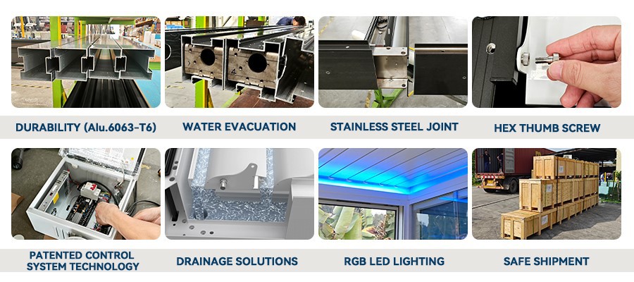 25117-freestanding aluminum automatic louvered pergola-2